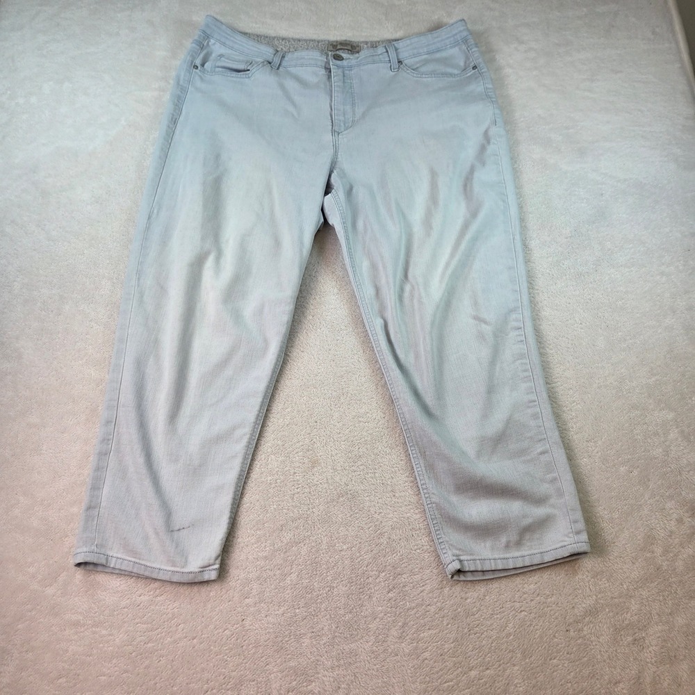 Vintage America Light Wash Boyfrnd Jeans Mid Rise Straight Cropped Stretch Denim
